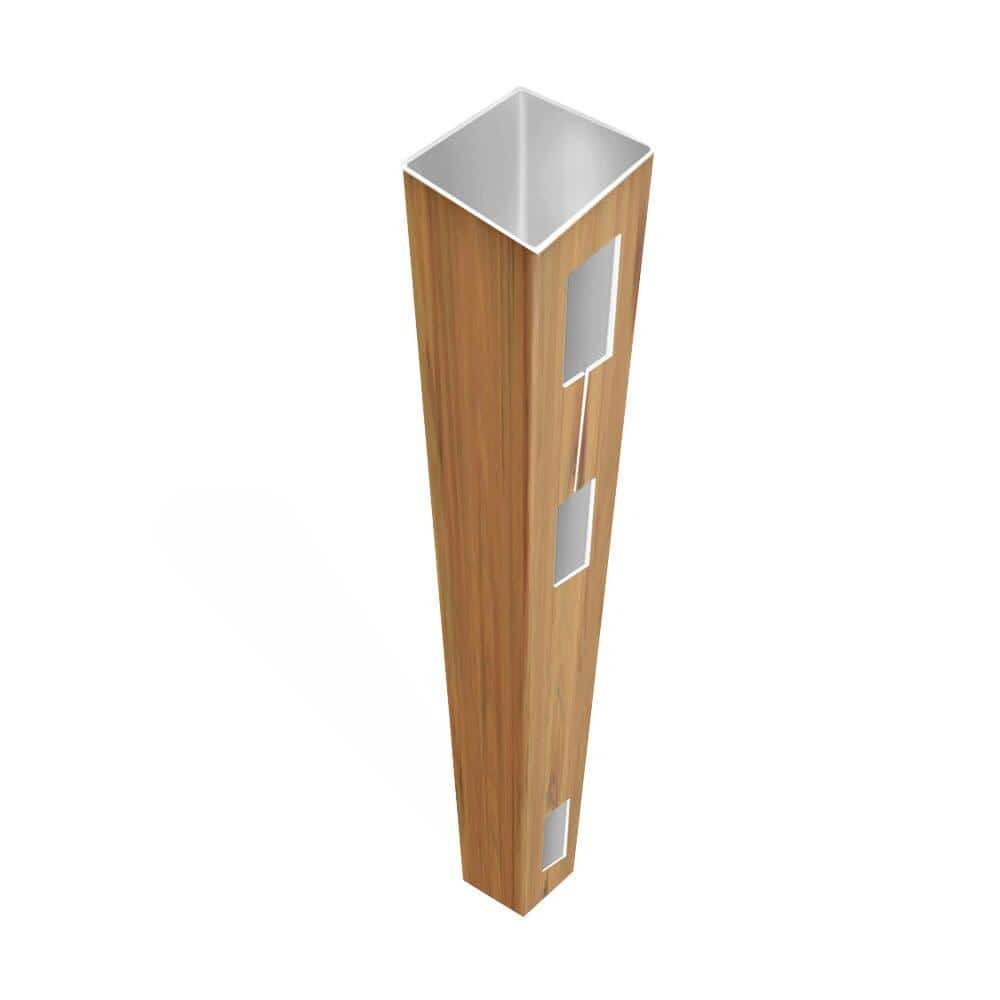 5x5x9 ft Cypress Vinyl Fence End Post Durable Weather-Resistant
