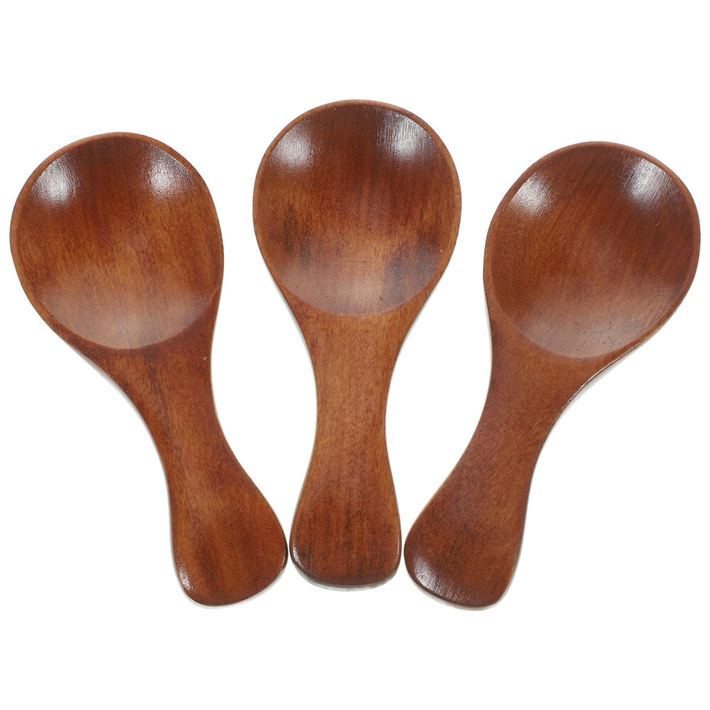 3 Pcs Wooden Milk Spoons Anti-scalding Child Baby