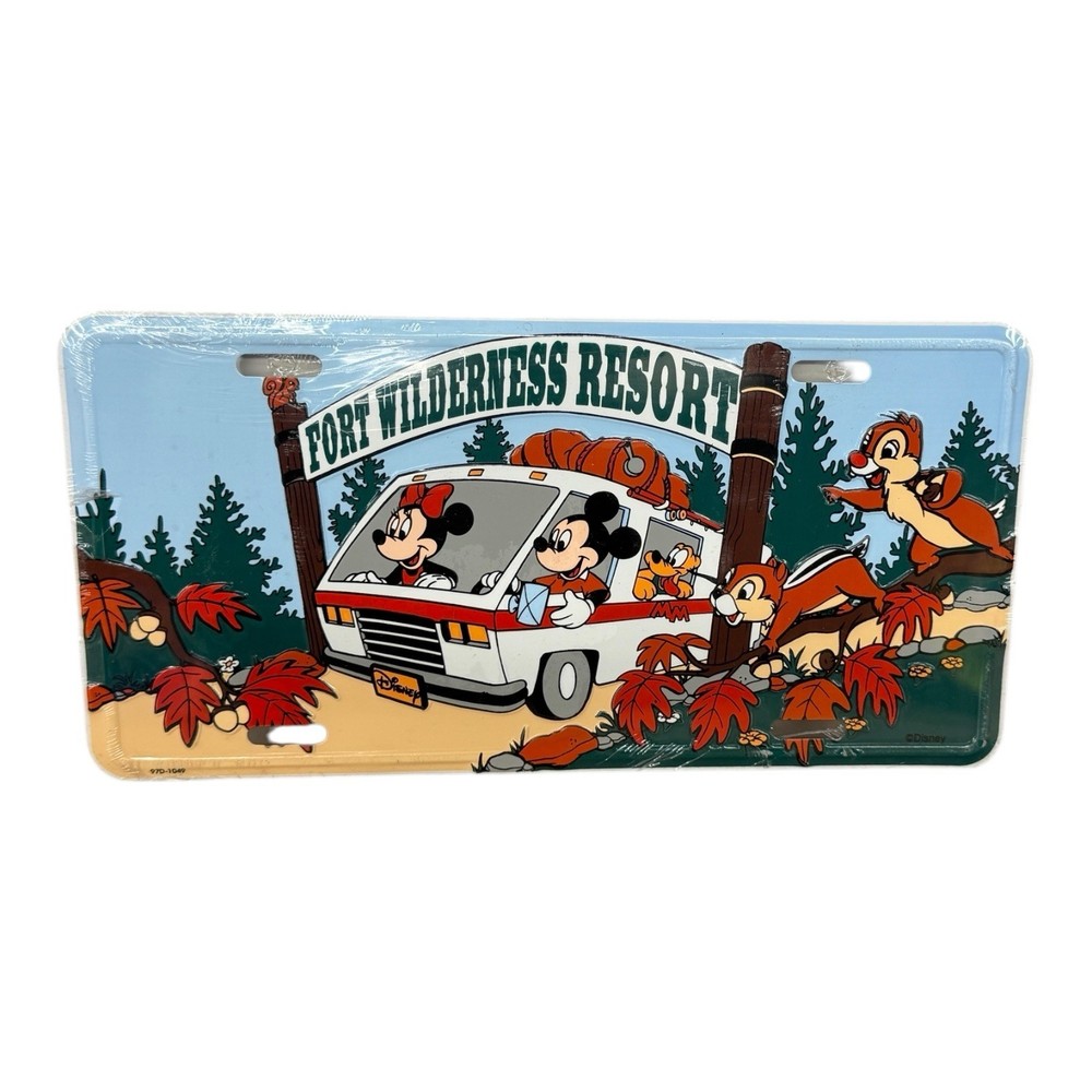 WDW Fort Wilderness Resort License Plate Vtg 1997 Original Sealed Metal