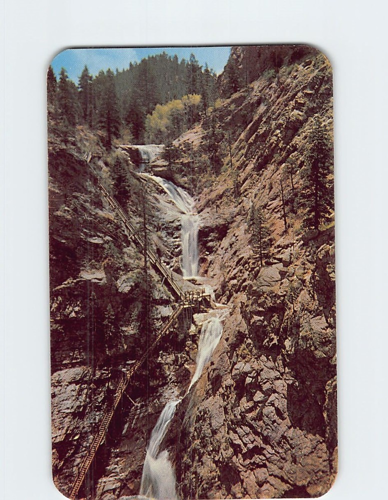 Postcard Seven Falls in South Cheyenne Canon Pikes Peak Region Colorado USA