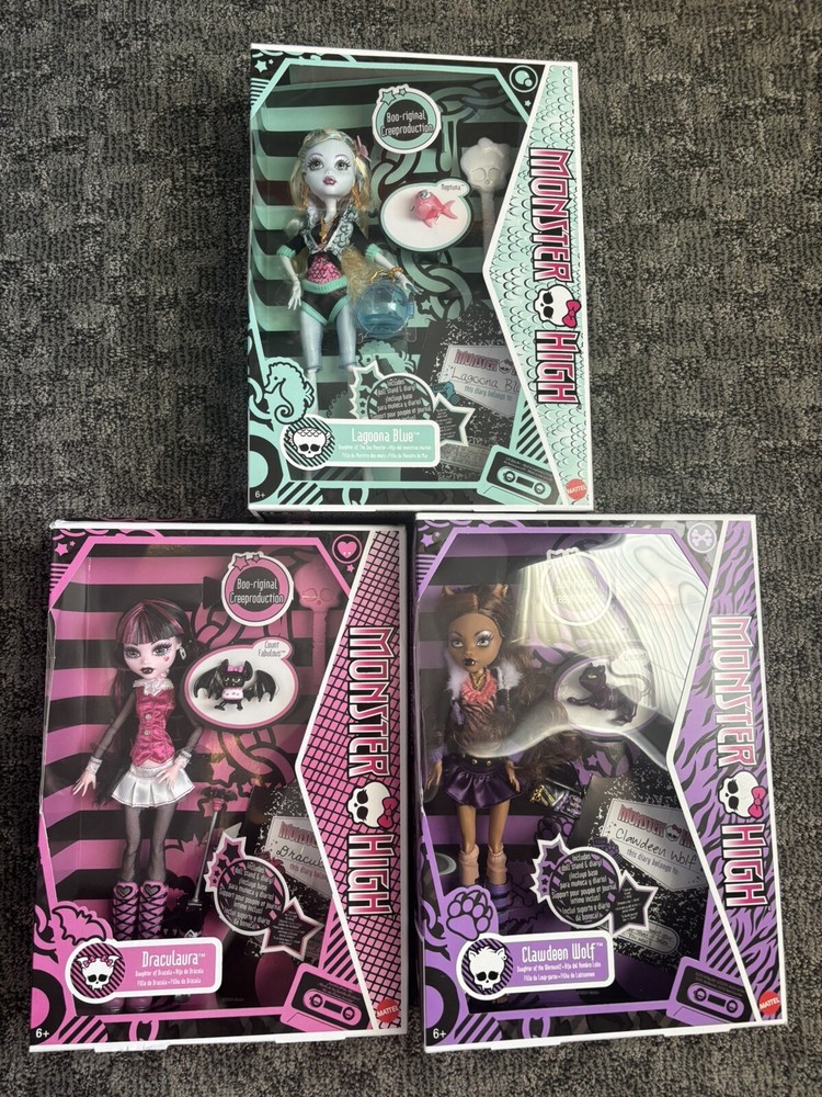 Mattel Monster High Boo-riginal Creeproduction DRACULA/LAGONNA/WOLF ELITE 3✅