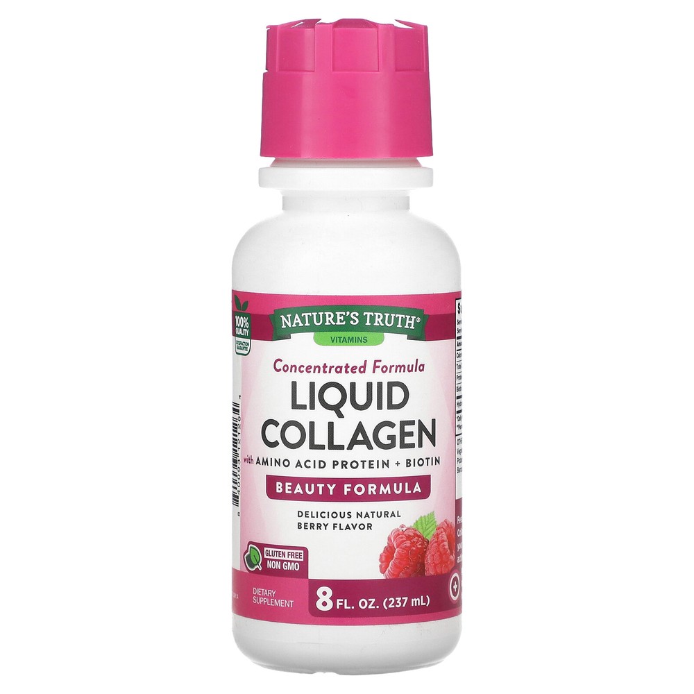 Vitamins, Liquid Collagen with Amino Acid Protein + Biotin, Berry, 8 fl oz (237-image
