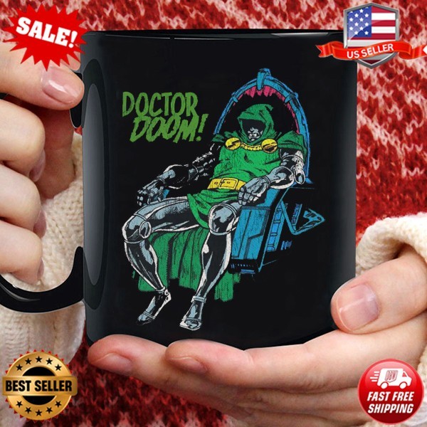 Dr. Doom Black Ceramic Coffee Cup Mug