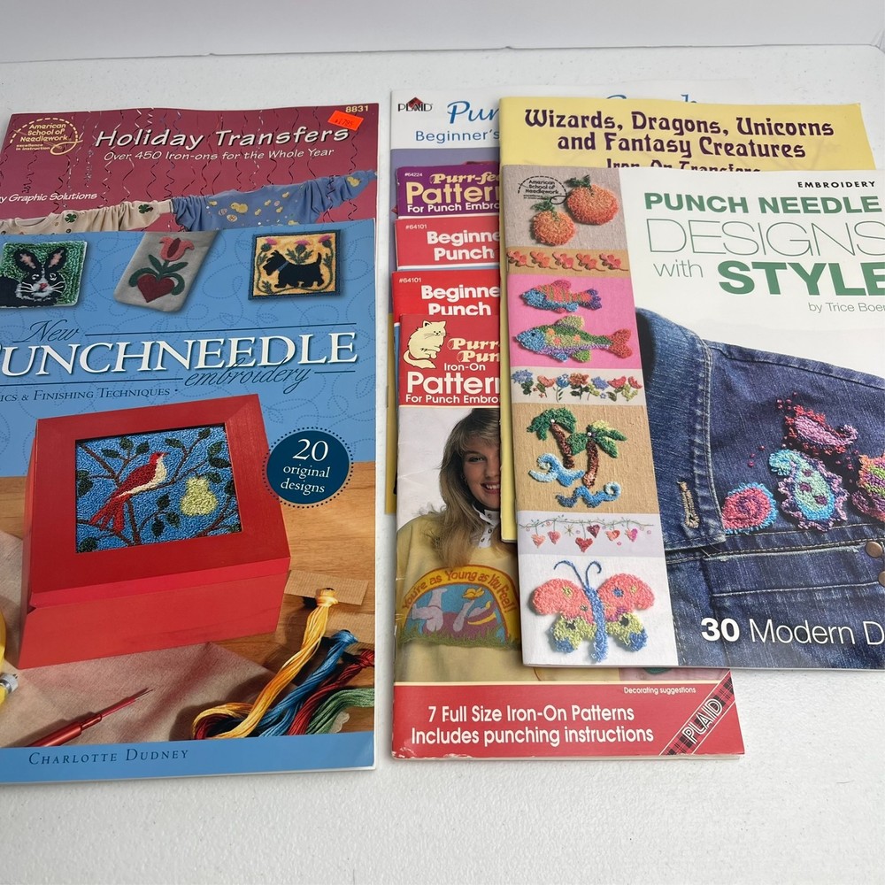 VTG Punchneedle Book Lot