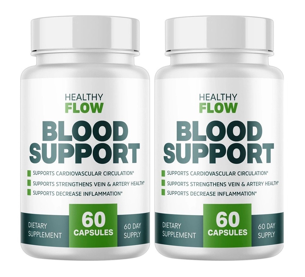 Healthy Flow Blood Support Formula - 2 Bottle Pack (120 Capsules)