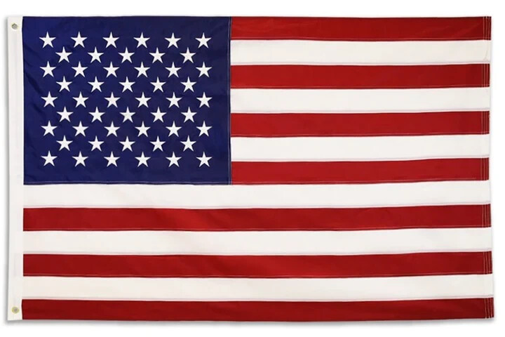 Embroidered USA Flag 2x3ft 210D Oxford Poly American Patriotic US National Flag