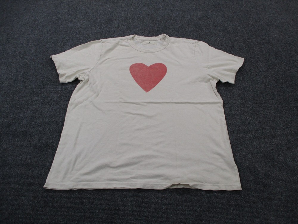 Imogene Willie T Shirt Mens XL White Casual Heart Basic Tee USA Made