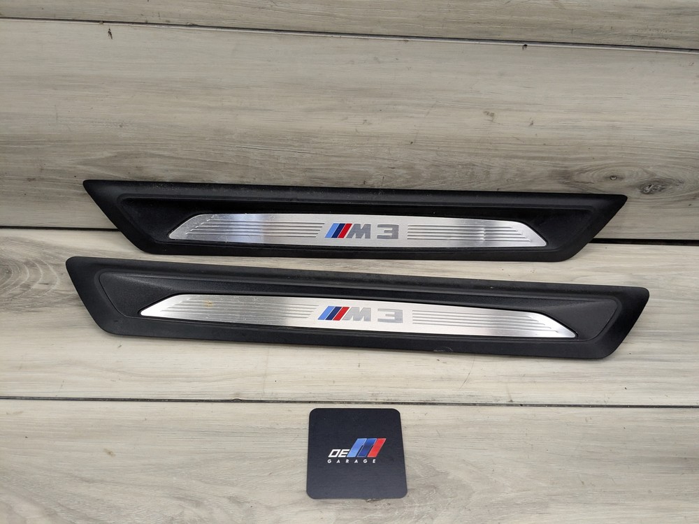 *15-18 OEM BMW F80 M3 Front Door Sill Cover Trim Entrance Sill Kick Plates SET