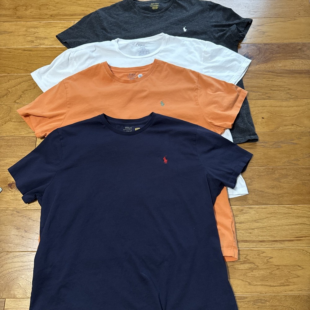 Lot 4 Polo Ralph Lauren Men T Shirts Ss Sz Xl X Large Euc