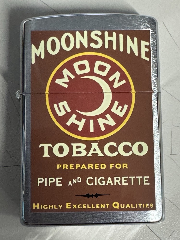 Zippo 1999 Moonshine Tobacco Tin Series Chrome Lighter Unfired In Box D479
