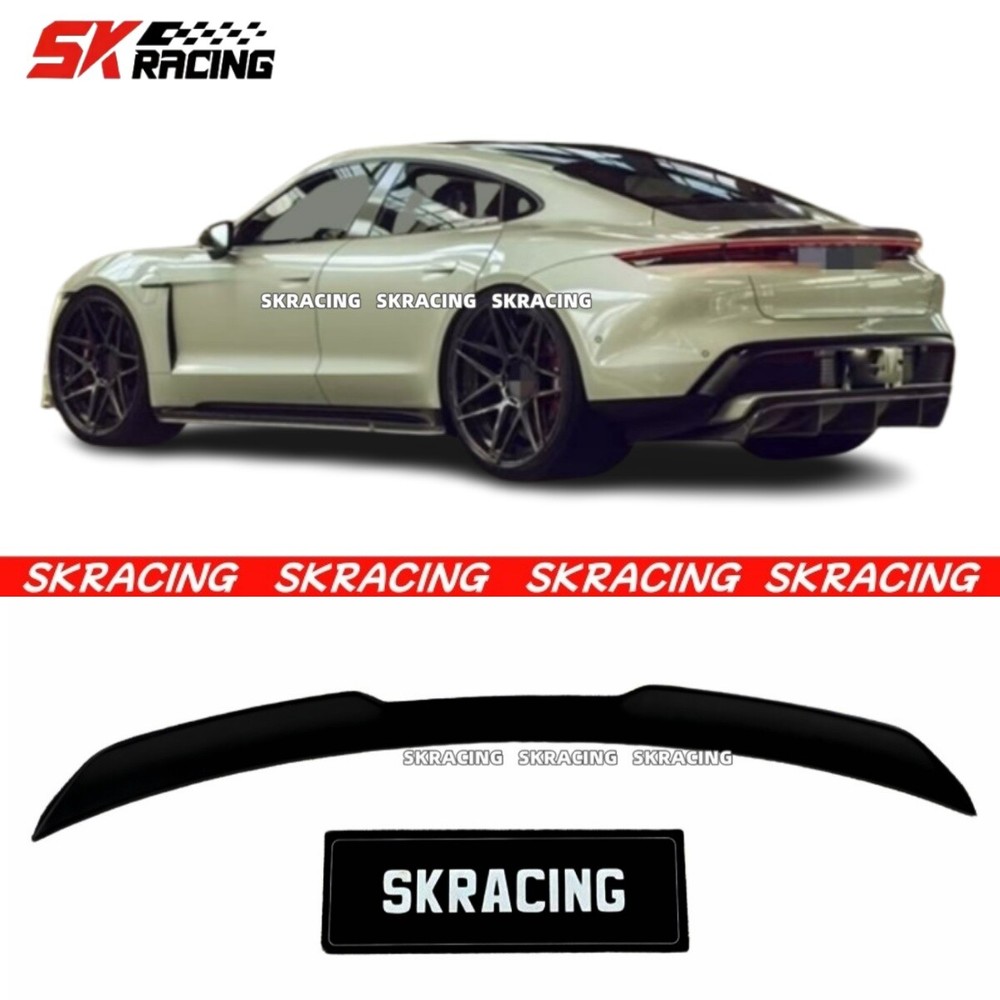 Real Carbon Fiber Rear Trunk Lip Spoiler Wing Body Kits For Porsche Taycan 20-24