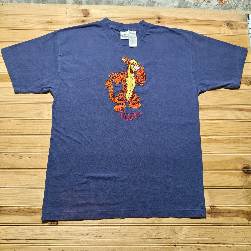 Vintage 90s Disney Tigger Winnie The Pooh Retro Embroidered Souvenir T-Shirt XL