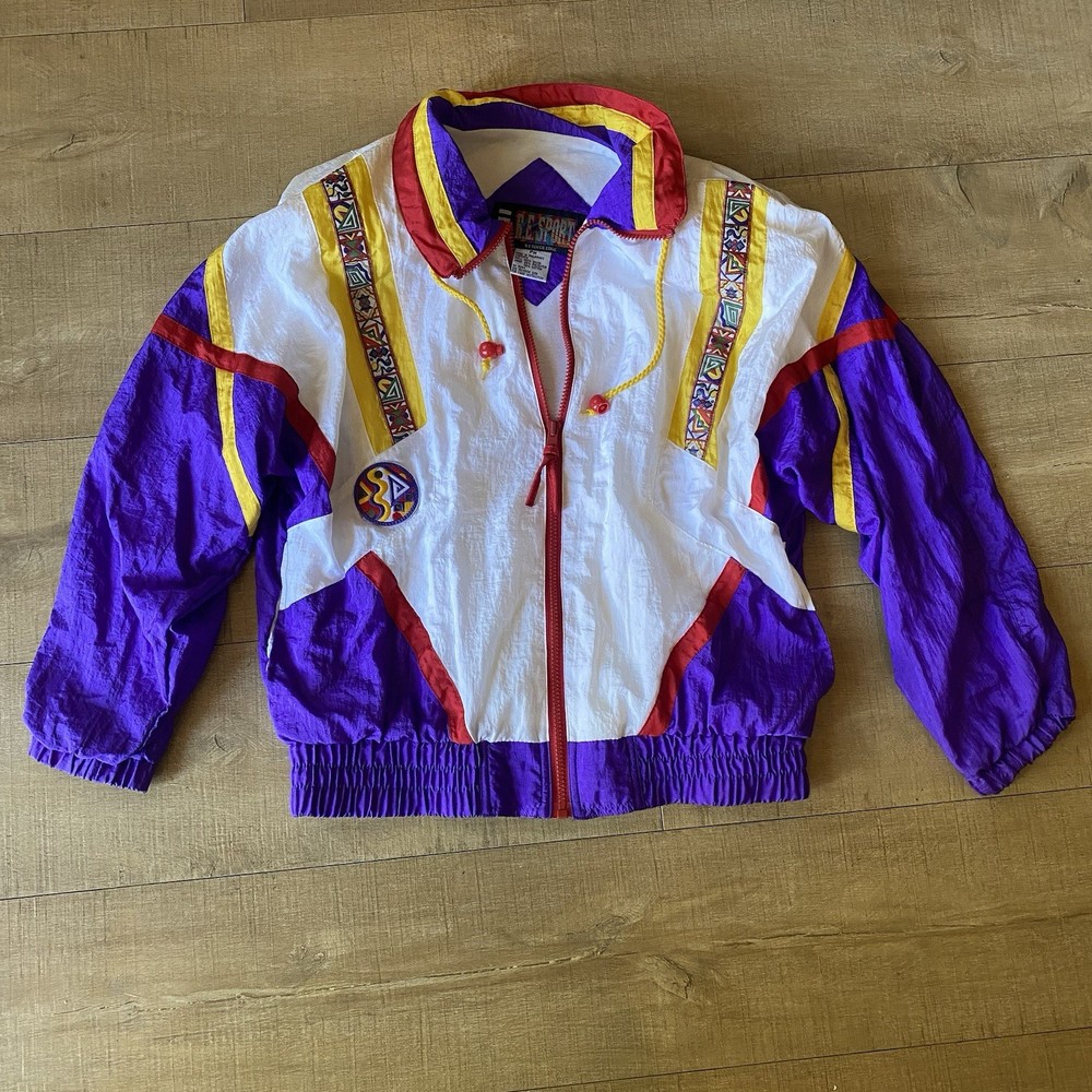 Vintage River Edge Jacket RE Sport 80s 90s Windbreaker Crazy retro size PM