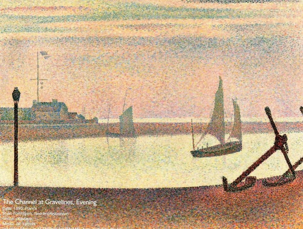 Channel at Gravelines, Evening, 1890, Georges Seurat (1859-1891) --New POSTCARD