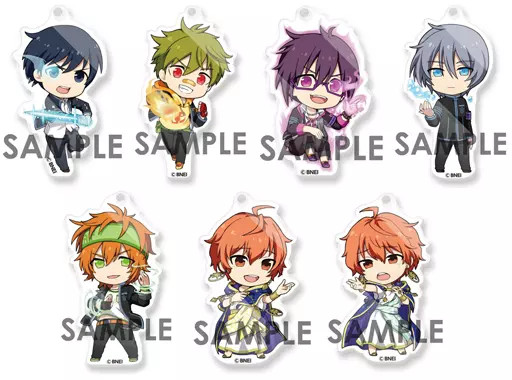 IDOLM@STER SideM Key Chain All 7 Types Set Eformed Acrylic Mascot Used Japan