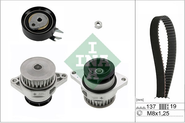 530 0167 30 INA Water Pump + Timing Belt Kit for SEAT,SKODA,VW