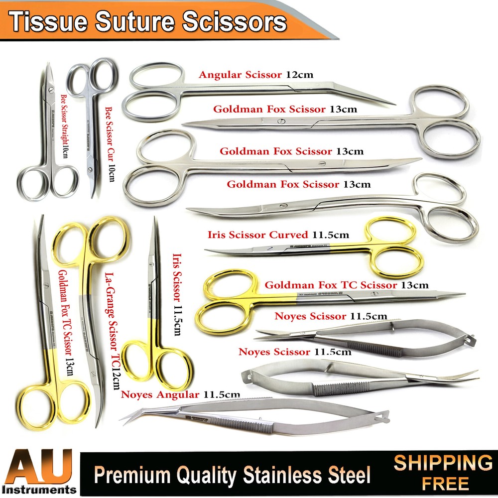 Dental Surgical Medical Iris Gum Scissors Tissue Suture Goldman Fox Bandage