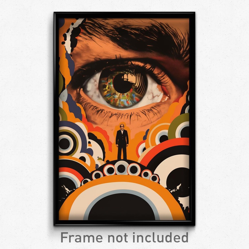 Retro Psychedelic German Film Poster - Velvety Henge Art Print