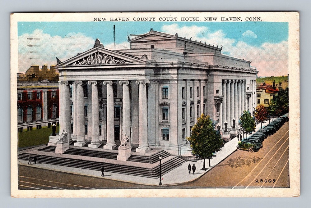 New Haven CT-Connecticut New Haven County Court House Vintage c1931 Postcard