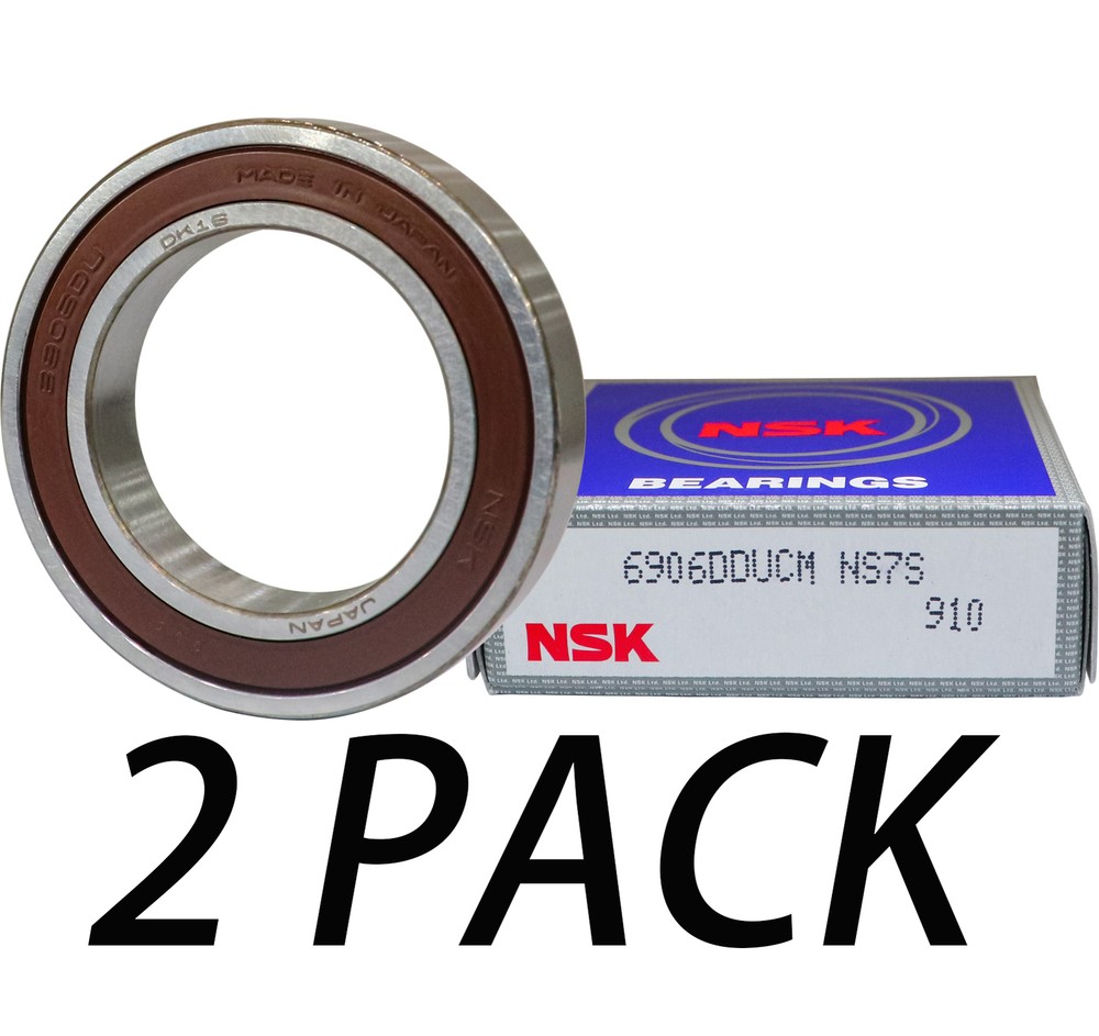 2PACK NSK 6906DDU 6906-2RS 30X47X9MM Double Rubber Sealed Bearings 61906-2RS