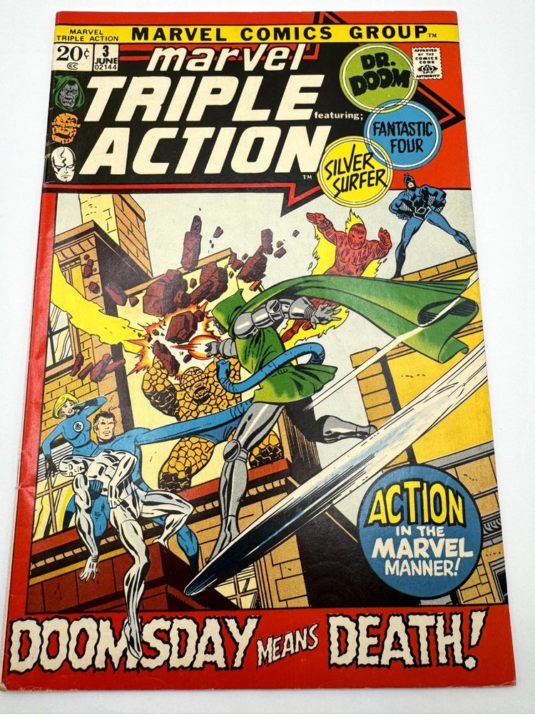 Marvel Triple Action #3 (1972) Doomsday Reprint – Fantastic Four, Dr. Doom