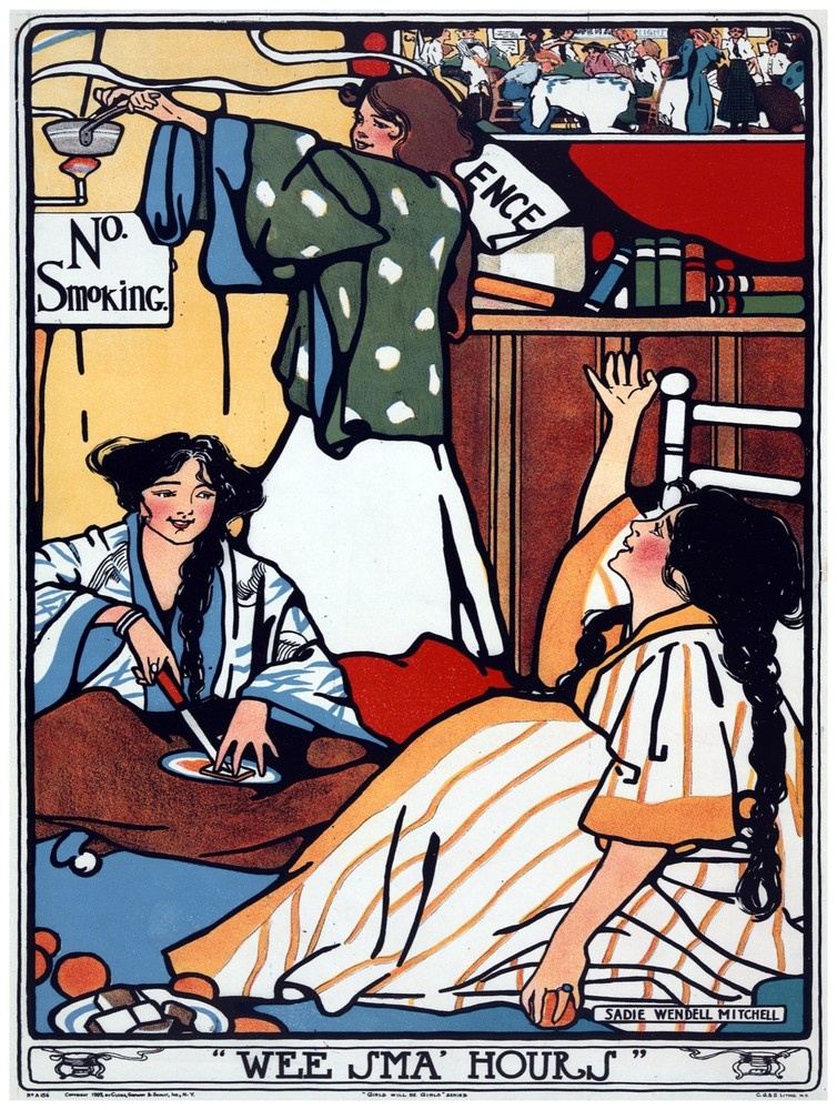 Decor Nouveau Poster. Wee Sma Hours. Fine Wall Graphic Art  Design. 1466