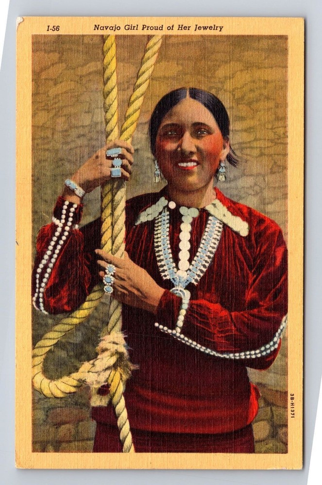 AZ- Arizona, The Navajos, Antique, Vintage Souvenir Postcard