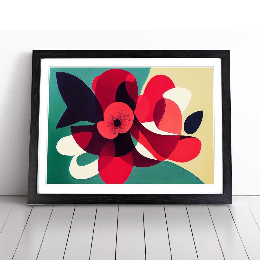 Enlightened Abstract Flowers Wall Art Print Framed Canvas Picture Poster Decor