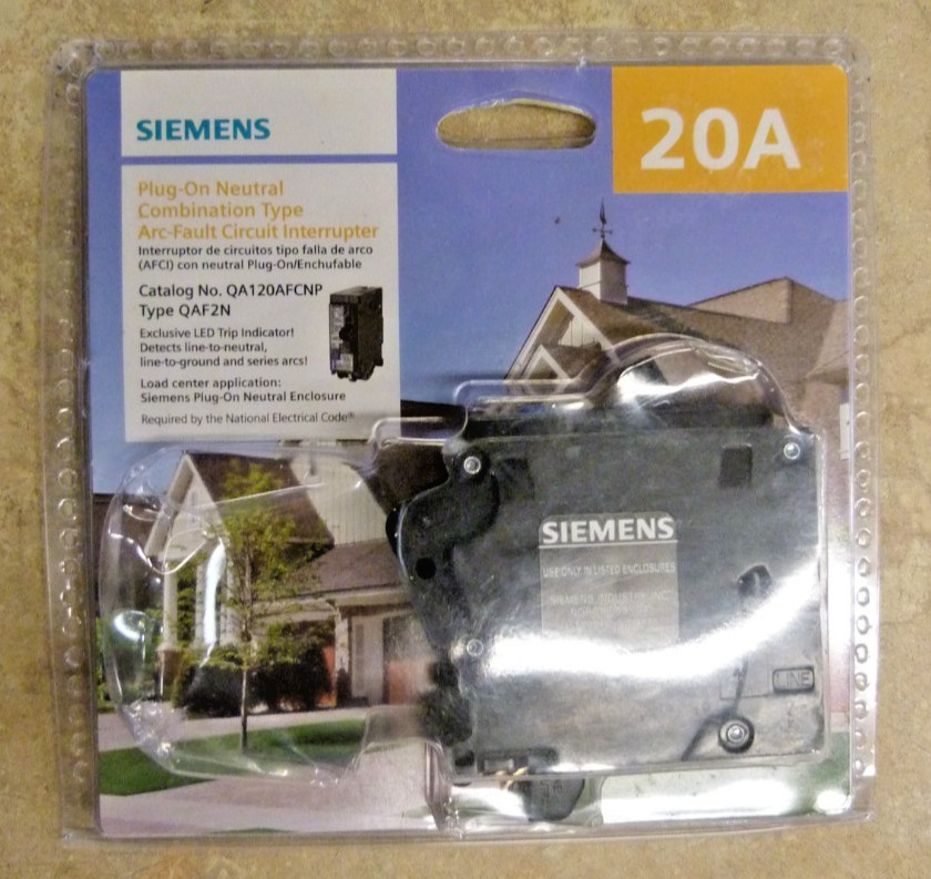 Siemens 20 Amp 1-Pole Combination Type AFCI Plug-On Neutral Circuit Breaker