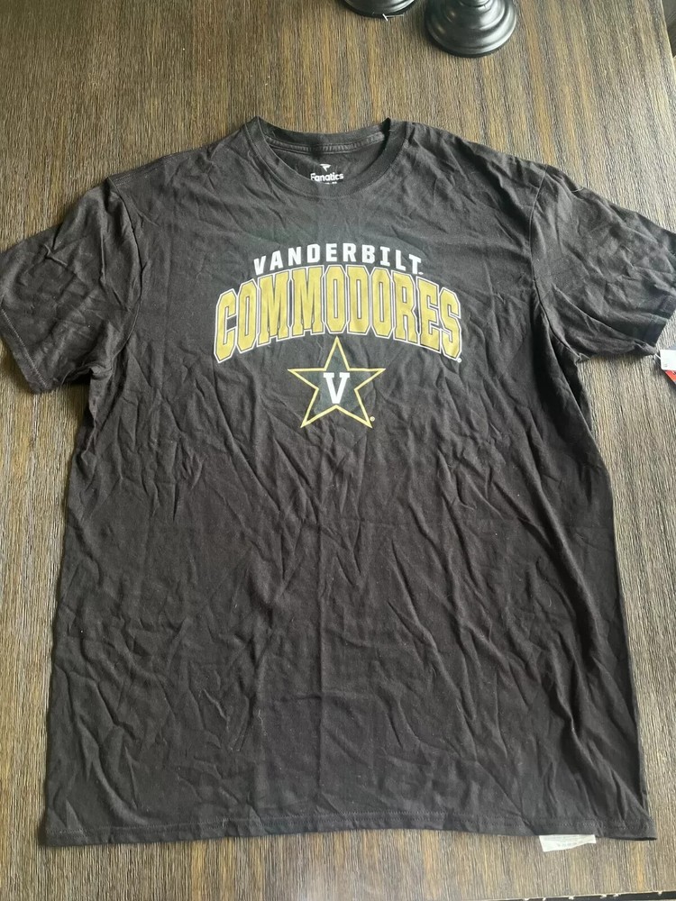 Vanderbilt Commodores Top of the World SS T-Shirt Adult XL Black Brand New in Bag