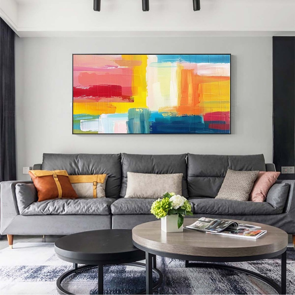 Original Graffiti Abstract Hand painted Oil Painting On Canvas Home Decor #020-image