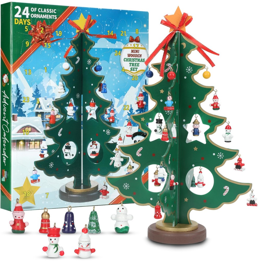 2024 Christmas Vacation Advent Calendar, 24 Days Christmas Tree Countdown Cal...