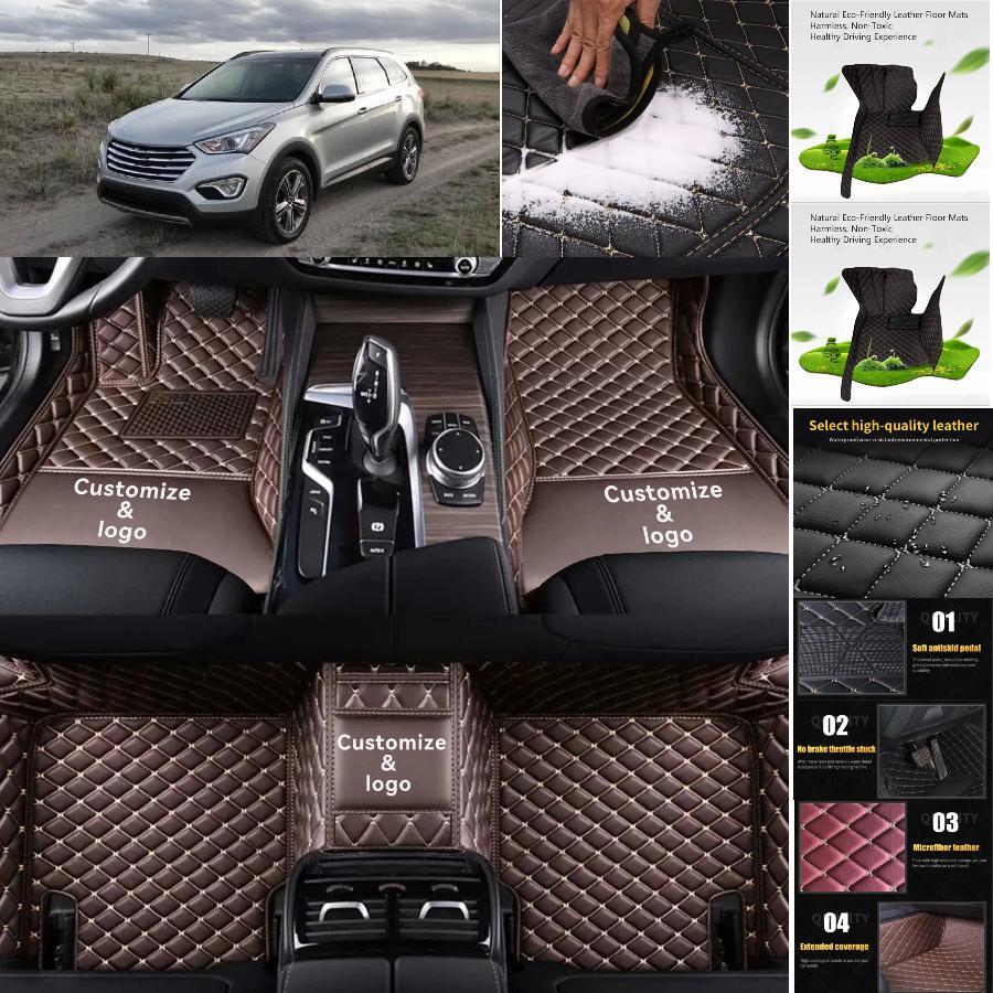 Hyundai Santa Fe Custom Waterproof Luxury Floor Mats Auto Liners Carpets