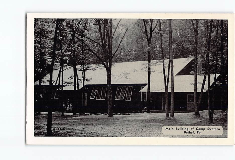 Postcard Main Lodge Building Camp Swatara Bethel Pennsylvania USA North America
