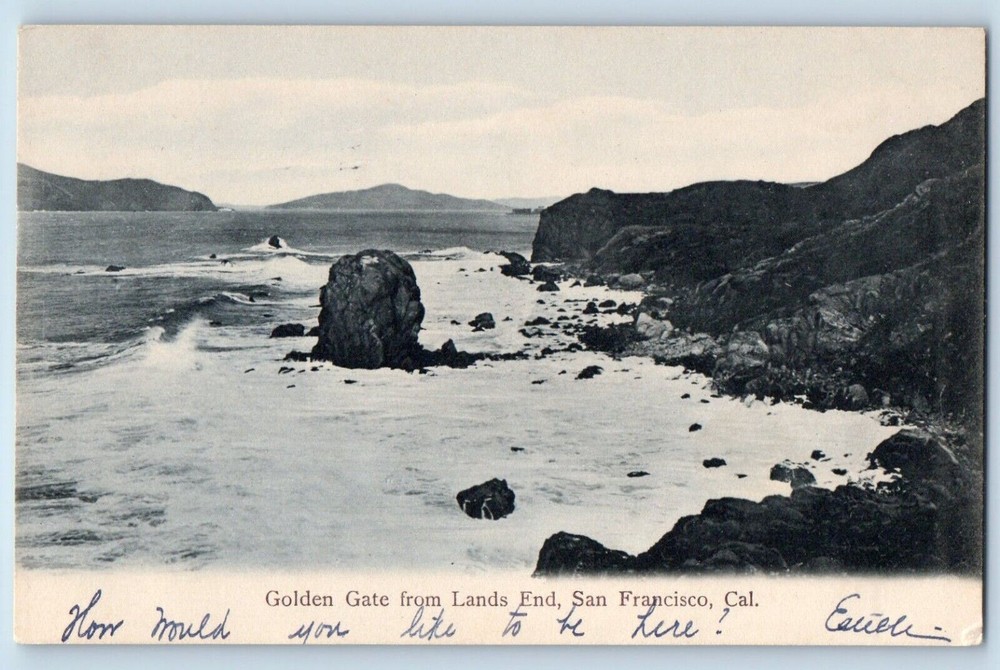 San Francisco California CA Postcard Golden Gate Lands End Exterior View c1906