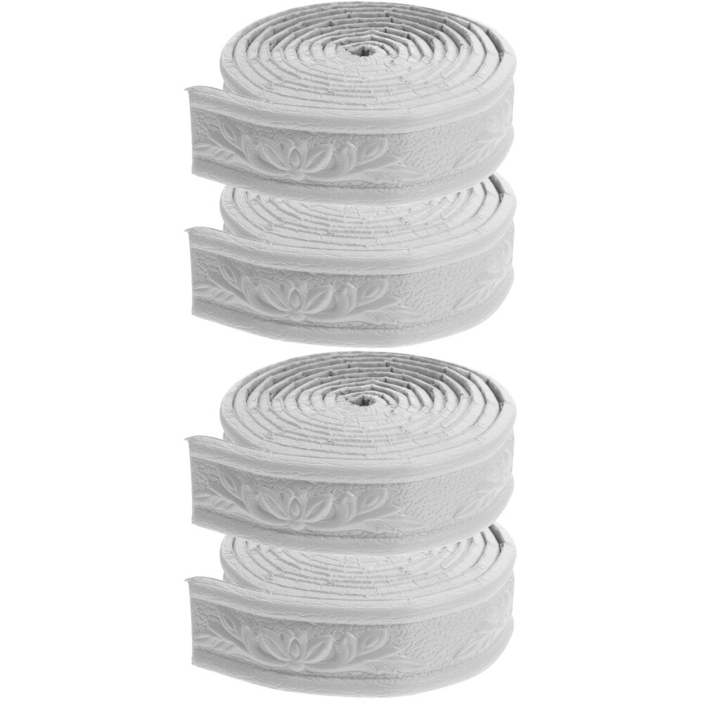 4 Rolls Tile Trim Adhesive Wallpaper Border Baseboard Clear Frame