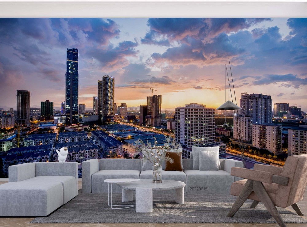 3D Sky City Night View Wall Murals Wallpaper Murals Wall Sticker