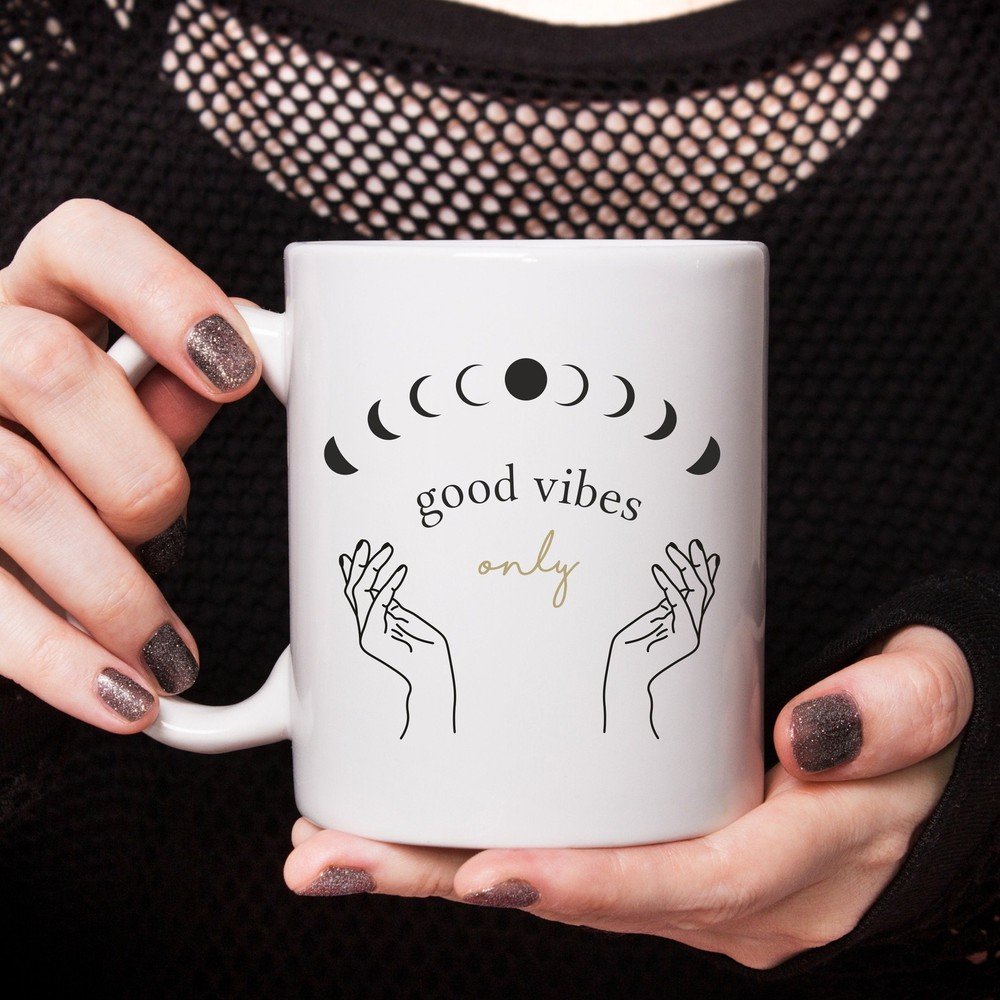 Personalized Astrology Good Vibes Mug Custom Birthday Gift for Her