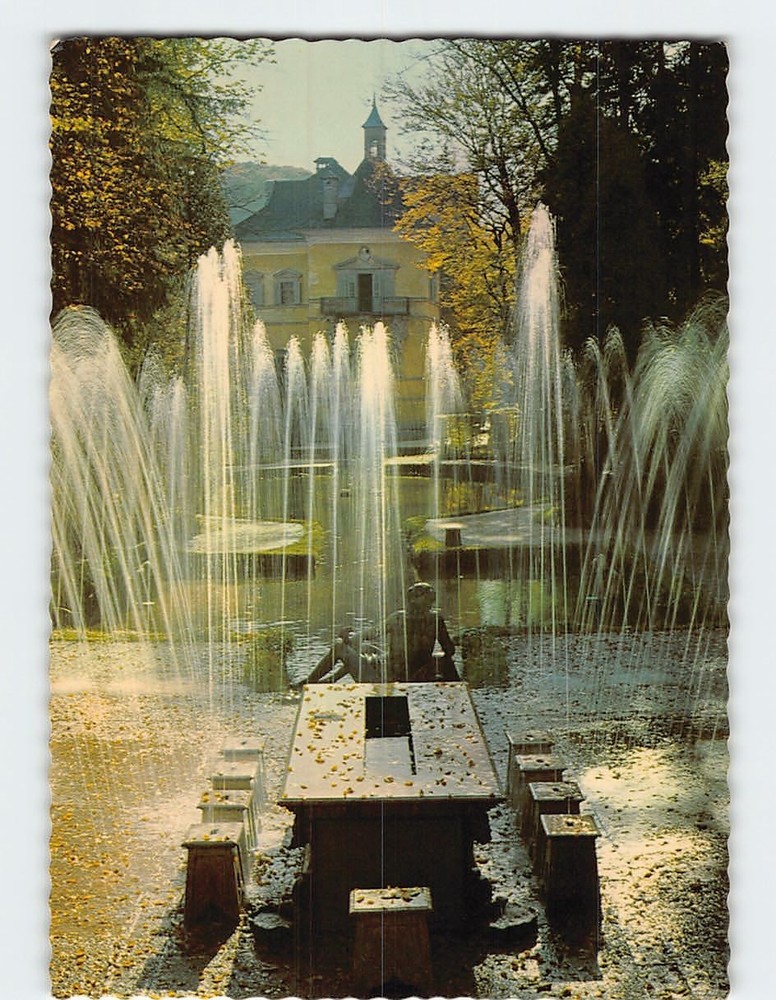 Postcard Trick Fountains at Hellbrunn Palace Salzburg Austria