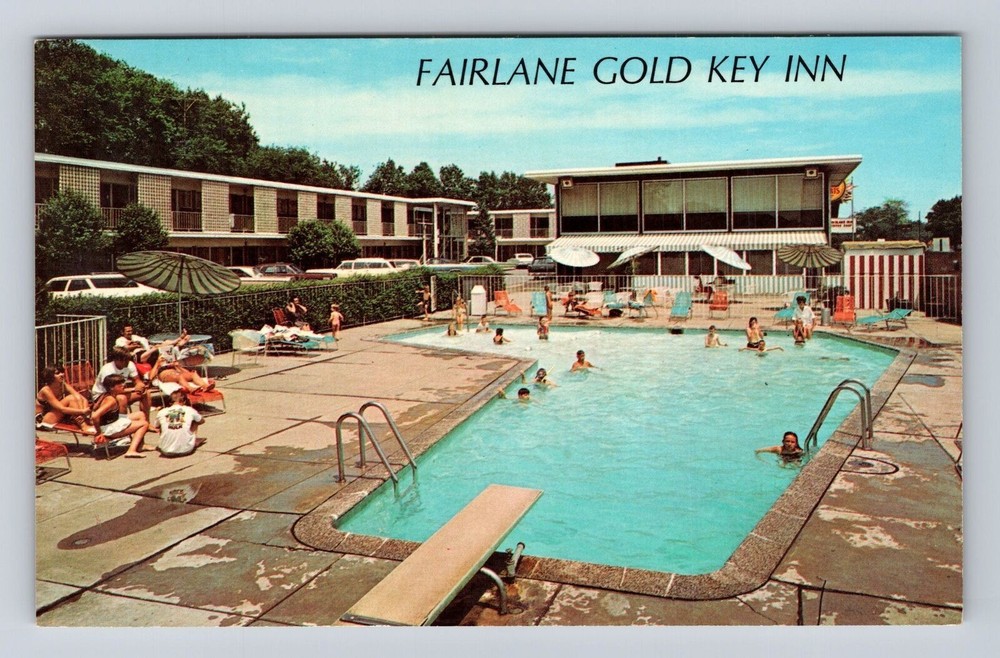 Dearborn MI-Michigan, Fairlane Gold Key Inn, Advertising, Vintage Postcard
