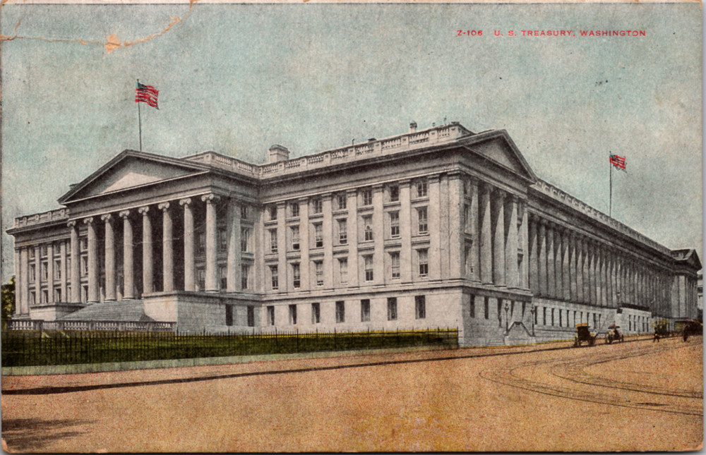 U. S. Treasury Washington D. C. Vintage Postcard