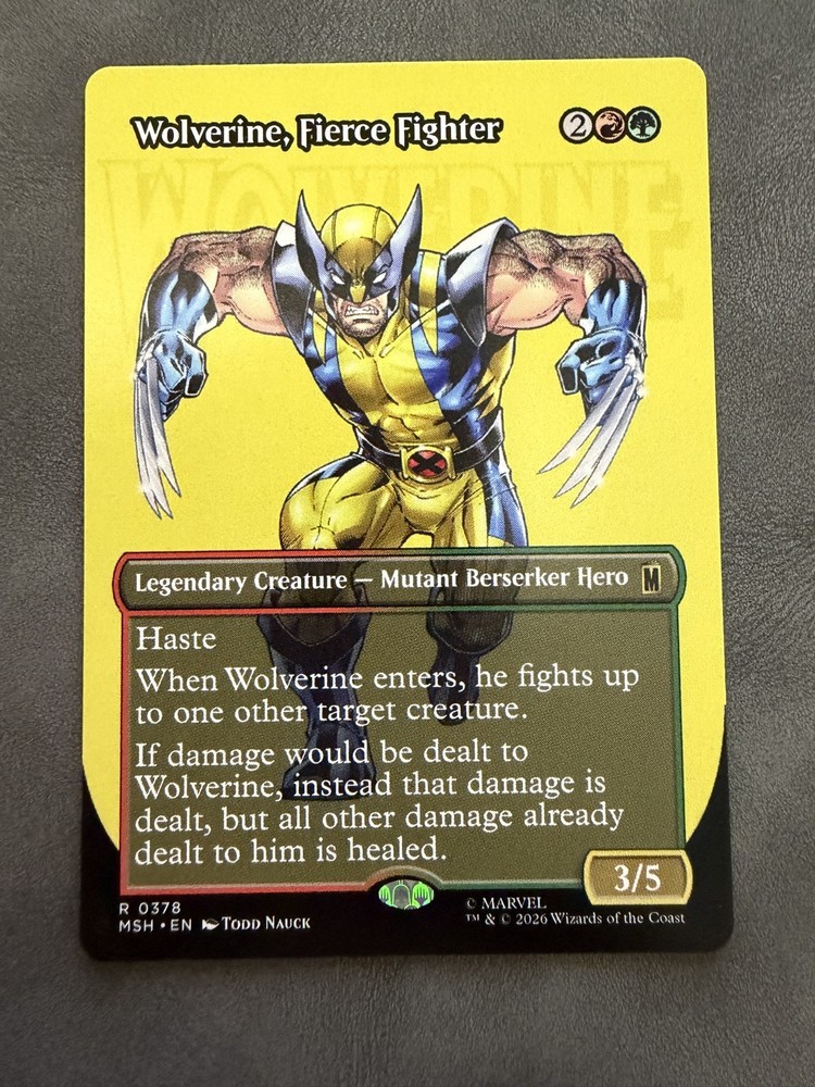 Wolverine, Fierce Fighter (Borderless) Marvel Super Heroes Regular