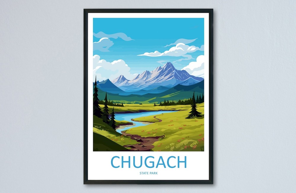 Chugach Travel Print Wall Art Chugach Wall Hanging Home Dcor Chugach Gift Art