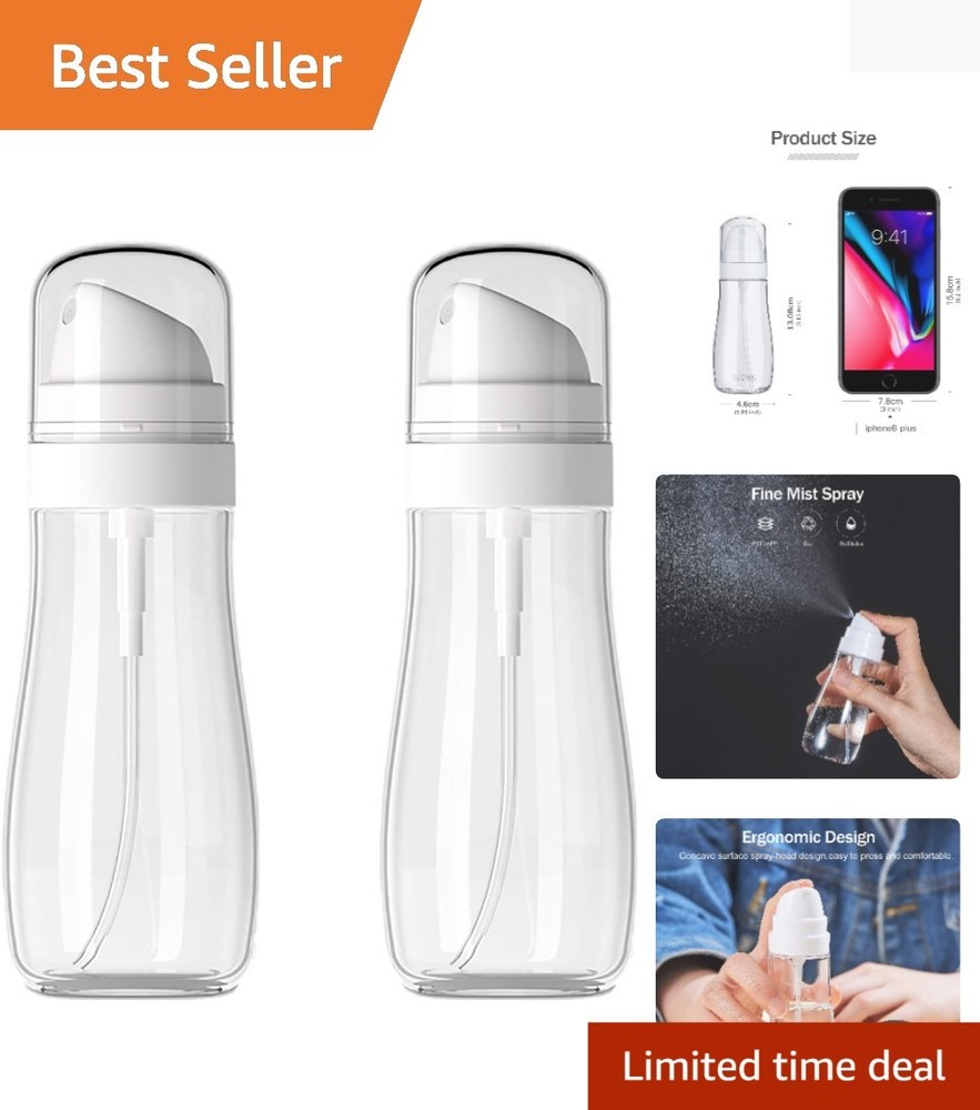 Small Spray Bottle with Fine Mist, 2 Pack 3.4oz/100ml TSA Approved Travel Siz...