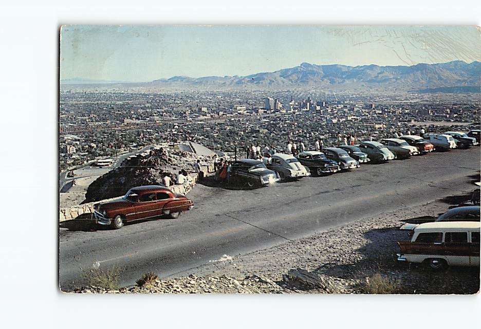 Postcard At the Top of Scenic Drive Overlooking the City of El Paso Texas USA