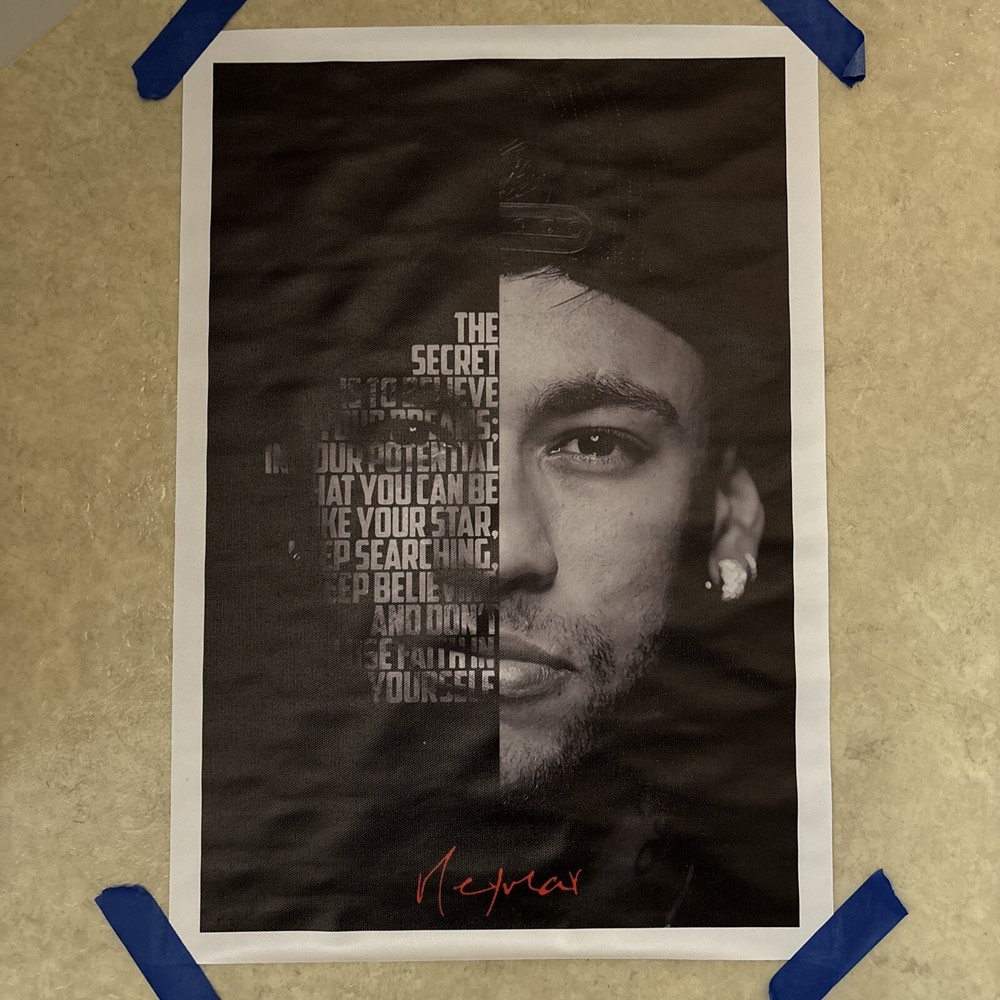 Neymar Soccer Fútbol Canvas Poster Print Wall Art Man Cave 12x18 Inches