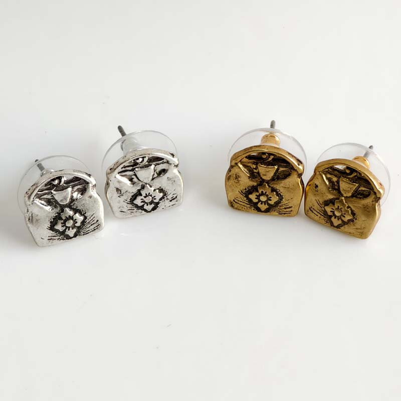 Patricia Nash Bag Stud Earrings Gift Retro Women Party Vacation Jewelry 2Colors