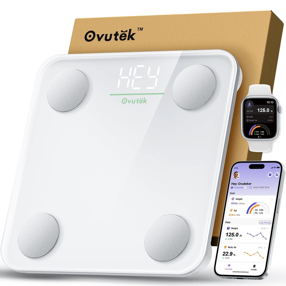 Smart Scale for Body Weight, Digital Bathroom Scale BMI Weighing Body Fat Sca...