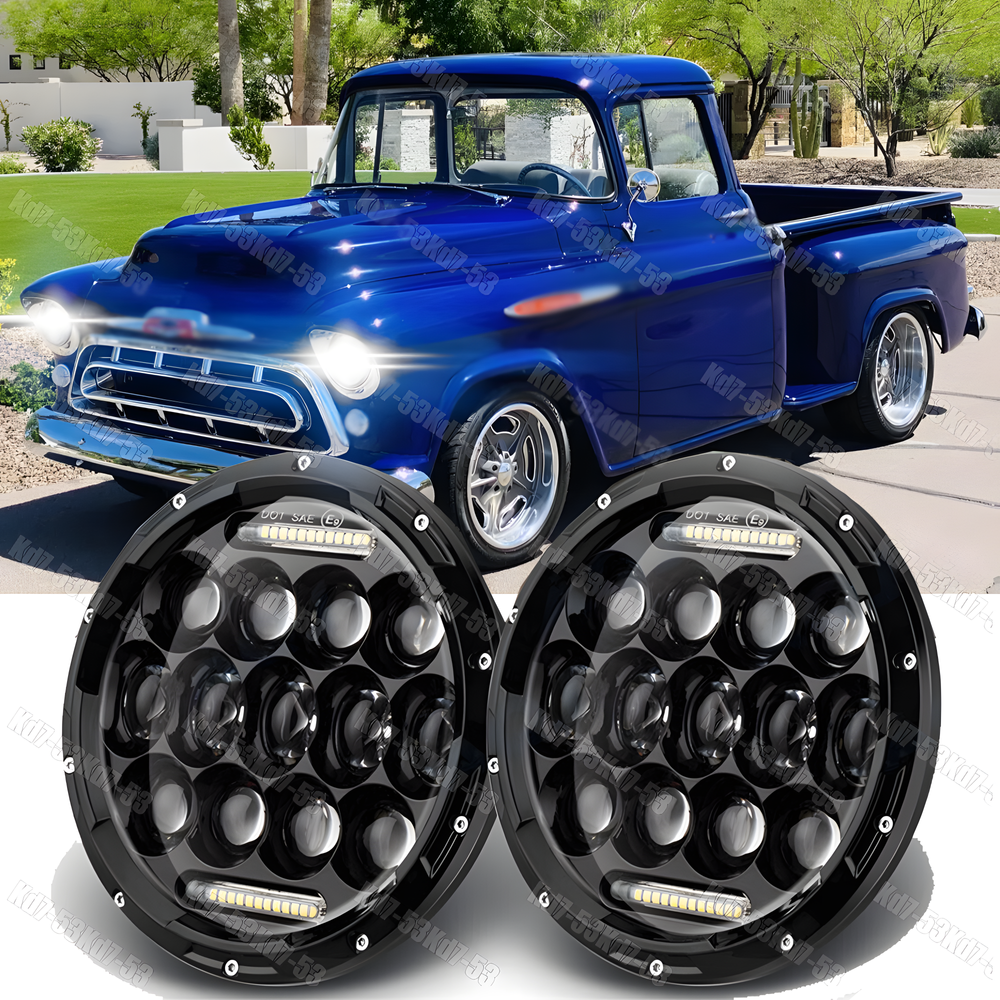 7-Inch LED Halo Projector Headlights for 1954-1959 Chevy Truck 3100
