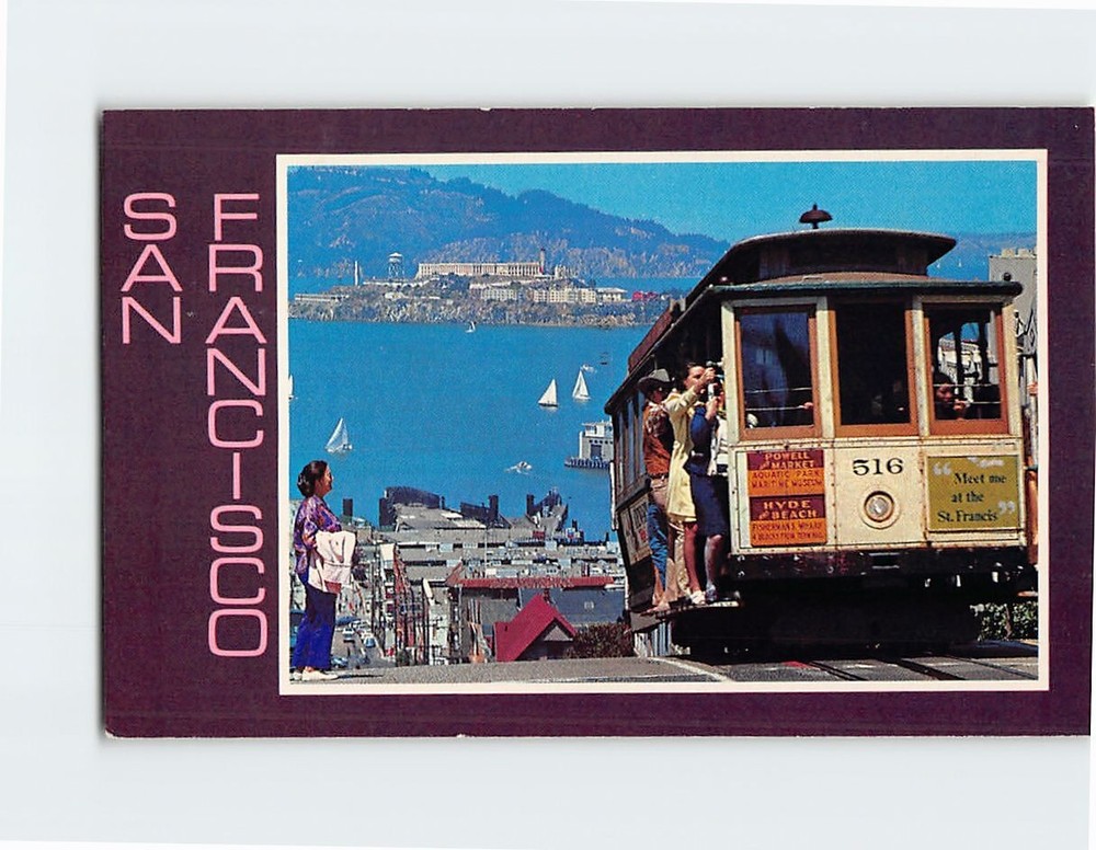 Postcard Cable Car San Francisco California USA